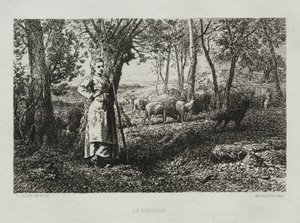 La Pastora de Charles Emile Jacque
