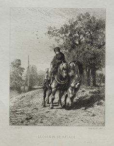 El camino de sirga de Charles Emile Jacque