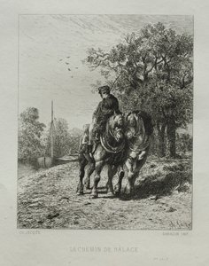 El camino de sirga de Charles Emile Jacque