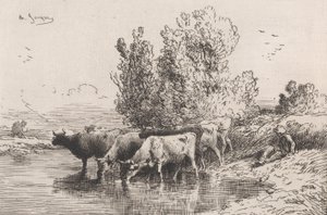 El abrevadero, 1864
