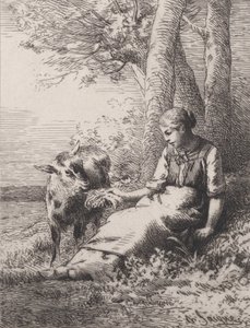 Una Amistad, 1867 de Charles Emile Jacque