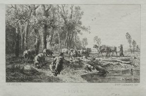 Invierno de Charles Emile Jacque
