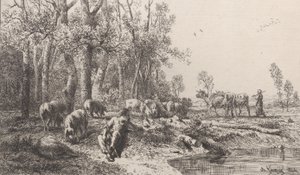 Invierno, 1864 de Charles Emile Jacque