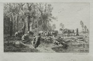 Invierno de Charles Emile Jacque