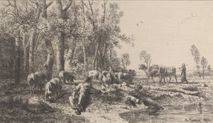 Invierno, 1865 de Charles Emile Jacque