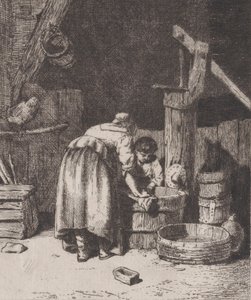 Mujeres lavando, ca. 1845-50 de Charles Emile Jacque