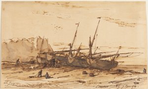 Étretat, 1854 de Charles Emile Jacque