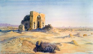 Ciudad de las Tumbas, mirando hacia Sakkara, El Cairo, Egipto, 1863 de Charles Émile de Tournemine