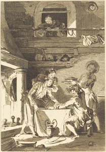 El paté de anguilas de Charles Emmanuel Patas after Jean Honoré Fragonard