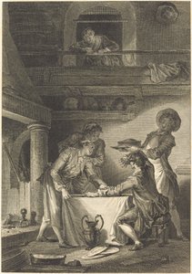 El paté de anguilas de Charles Emmanuel Patas after Jean Honoré Fragonard