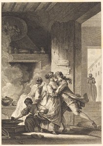 Nunca se piensa en todo de Charles Emmanuel Patas after Jean Honoré Fragonard