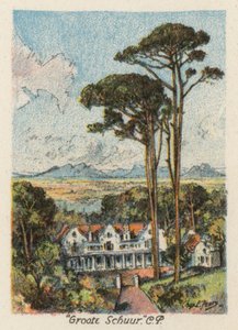 Sudáfrica: "Groote Schuur", CP (litografía en color)
