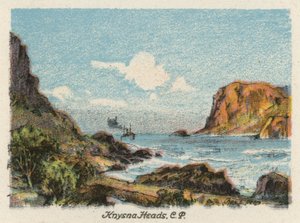 Sudáfrica: Knysna Heads, CP (litografía en color) de Charles Ernest Peers