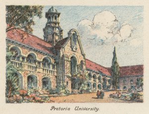 Sudáfrica: Universidad de Pretoria (litografía en color) de Charles Ernest Peers