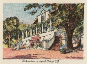 Sudáfrica: Tokai Homestead, Tokai, CP (litografía en color)