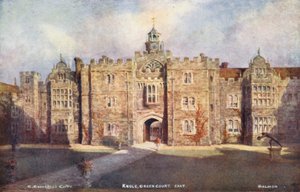 Casa Knole: Green Court, Este (litografía en color) de Charles Essenhigh Corke