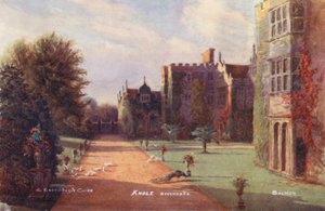 Casa Knole: Frente sur, mirando al oeste (litografía en color) de Charles Essenhigh Corke