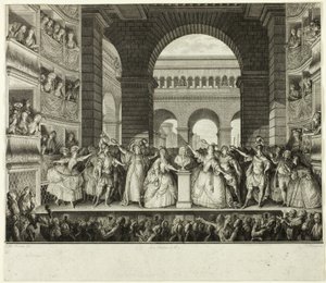 Coronación de Voltaire de Charles Etienne Gaucher