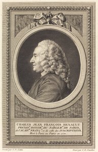 Charles Jean Francois Henault de Charles Etienne Gaucher after Charles Nicolas Cochin II