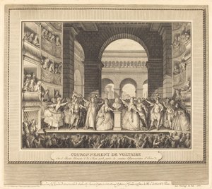 El coronamiento de Voltaire de Charles Etienne Gaucher after Jean Michel Moreau