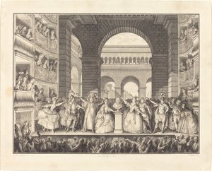 Coronación de Voltaire de Charles Etienne Gaucher after Jean Michel Moreau
