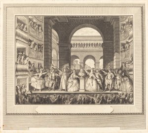 Couronnement de Voltaire de Charles Etienne Gaucher after Jean Michel Moreau