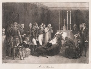 Muerte de Napoleón, principios del siglo XIX de Charles Etienne Pierre Motte