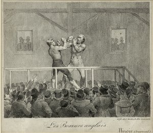 Boxeadores ingleses de Charles Etienne Pierre Motte