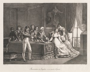 Josefina Renunciando a Sus Derechos, principios del siglo XIX de Charles Etienne Pierre Motte
