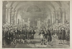 Napoleón en la Cámara de Diputados, de la Vida Política y Militar de Napoleón de Charles Etienne Pierre Motte
