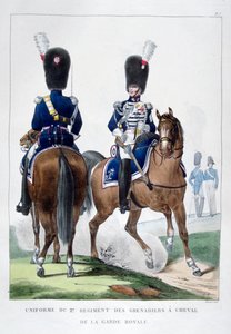 Uniforme del 2º Regimiento de Granaderos a Caballo, Francia, 1823 de Charles Etienne Pierre Motte