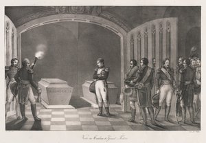 Visita a la tumba de Federico el Grande, principios del siglo XIX de Charles Etienne Pierre Motte