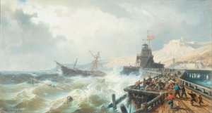 Rescate de un barco en peligro de Charles Euphrasie Kuwasseg