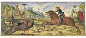 Después de Carpaccio - San Jorge y el Dragón, 1885 de Charles Fairfax Murray