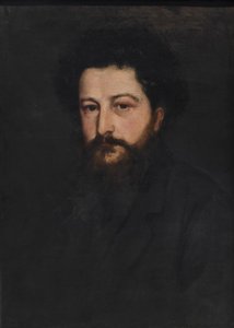 Retrato de William Morris en la treintena por Charles Fairfax Murray