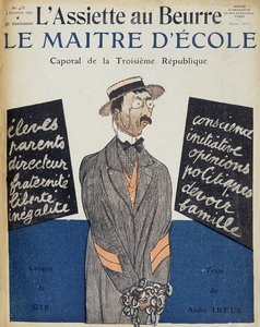 El maestro de escuela, cabo de la Tercera República, ilustración de Charles Gir (1883 - 1941) - en "L