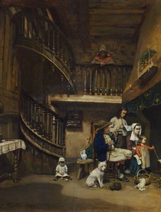 Familia bretona, 1842 de Charles Fortin