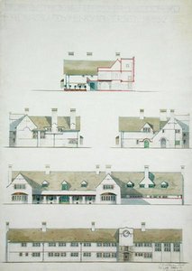 Casa propuesta en Higham Woodford, Essex para Lady Henry Somerset de Charles Francis Annesley Voysey