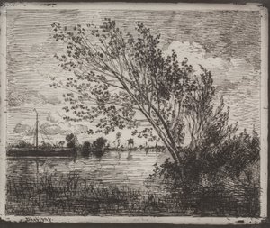 Un grupo de alisos de Charles Francois Daubigny