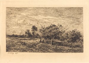 Manzanos en Auvers (Pommiers à Auvers) de Charles Francois Daubigny