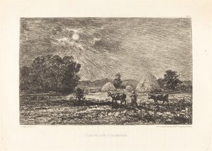 Claro de luna en Valmondois de Charles Francois Daubigny