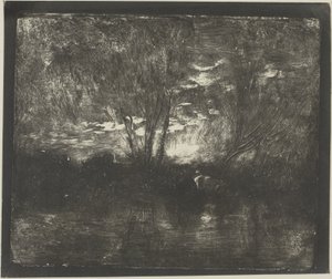 Vacas en el abrevadero de Charles Francois Daubigny