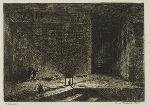 Interior de una Posada (El Corredor de una Posada) de Charles Francois Daubigny