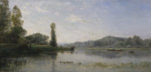Paisaje con un río de Charles Francois Daubigny