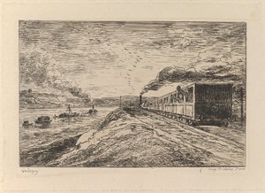 Le Départ Le Retour, de Le Voyage en bateau, 1861 de Charles Francois Daubigny