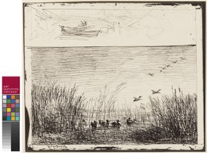 Pantano con Patos, 1862 de Charles Francois Daubigny