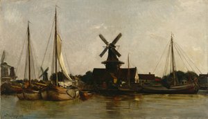 Molinos en Dordrecht de Charles Francois Daubigny