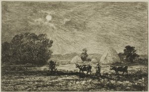 Luz de luna en Valmondois de Charles Francois Daubigny