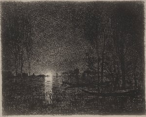 Escena nocturna de Charles Francois Daubigny