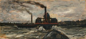 Barco fluvial, c. 1860 de Charles Francois Daubigny